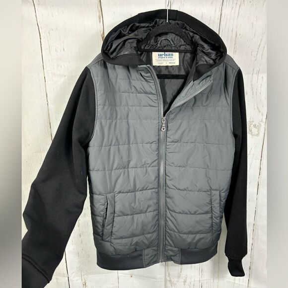 ‼️final must bundle‼️ Urban Pipeline Boys Hoodie Zip Jacket Gray Black - Picture 2 of 6